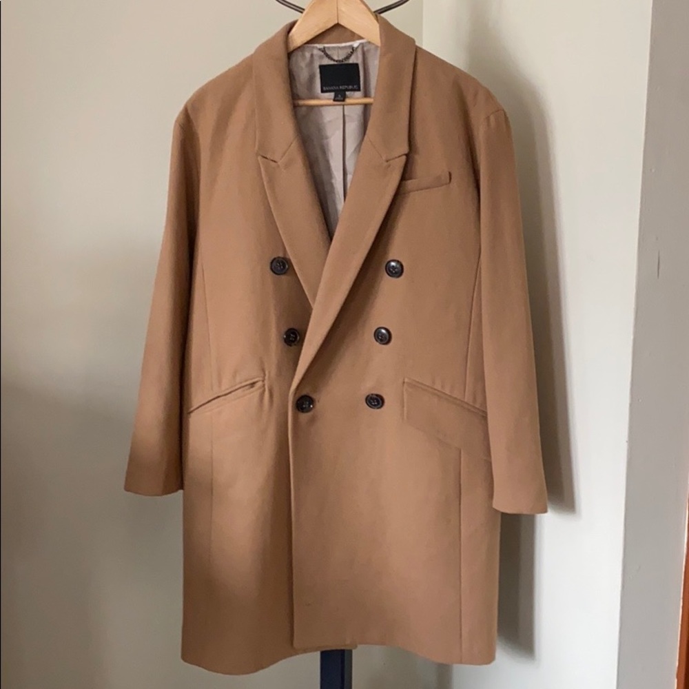 Banana Republic Caramel Brown Wool Blend Coat